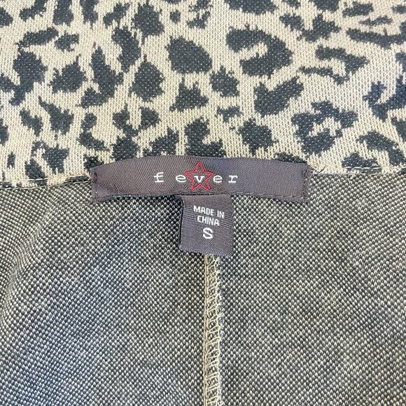 Y2K Fever Duster Cardigan S Leopard Print Ruffle Collar Bratz Boho Indie - Picture 7 of 10